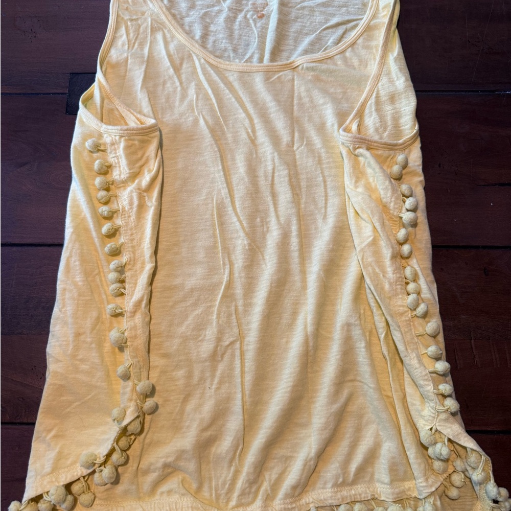 Lilly Pulitzer McKee Yellow Tank with Pom-Pom Detail - Picture 5 of 7